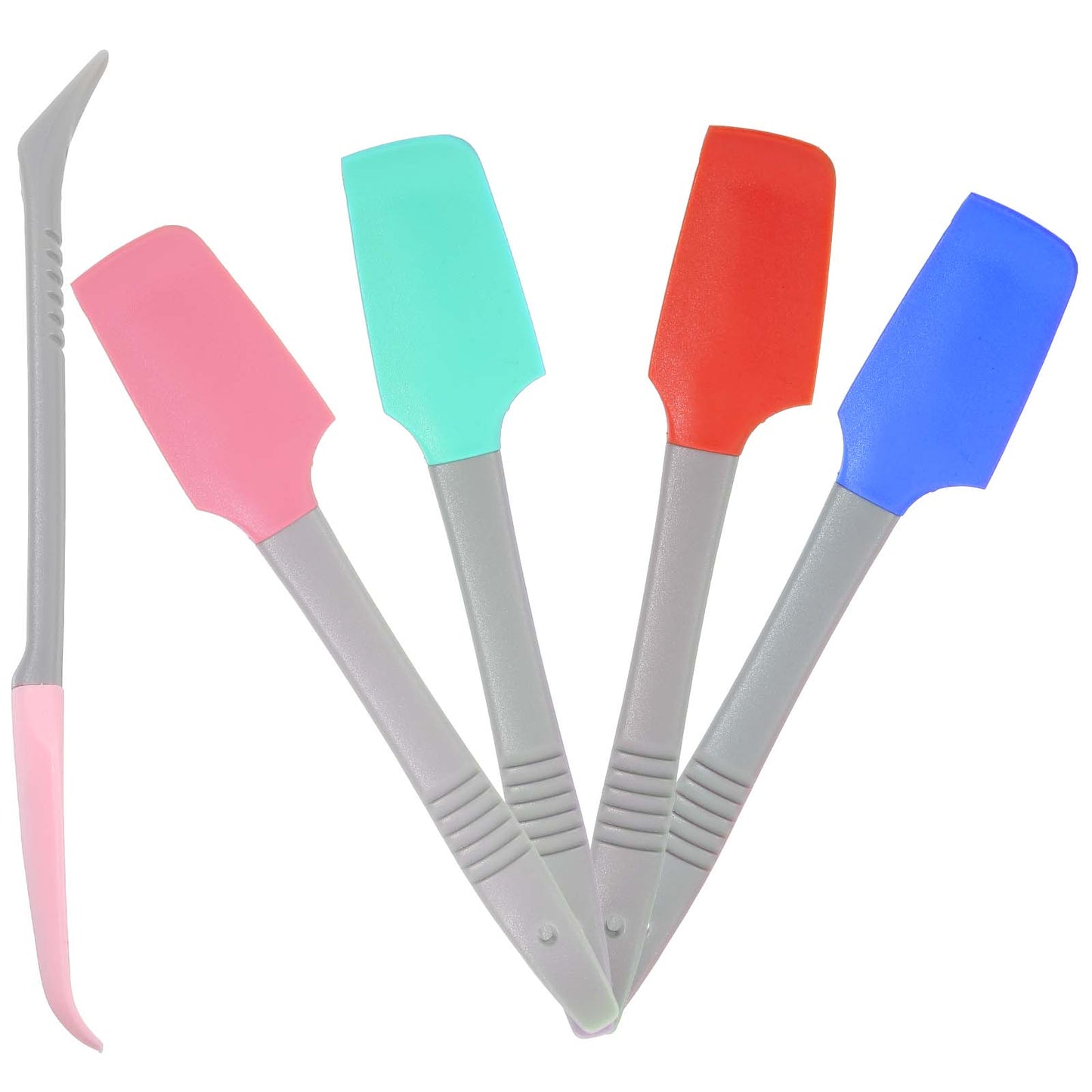 Silicone Spatula 4 PCS Heat Resistant Silicone Set for Kitchen Use Cooking Baking Utensil Mini Cookware Spoons Small Icing Decorating Spoon Dining Utensils Scraper