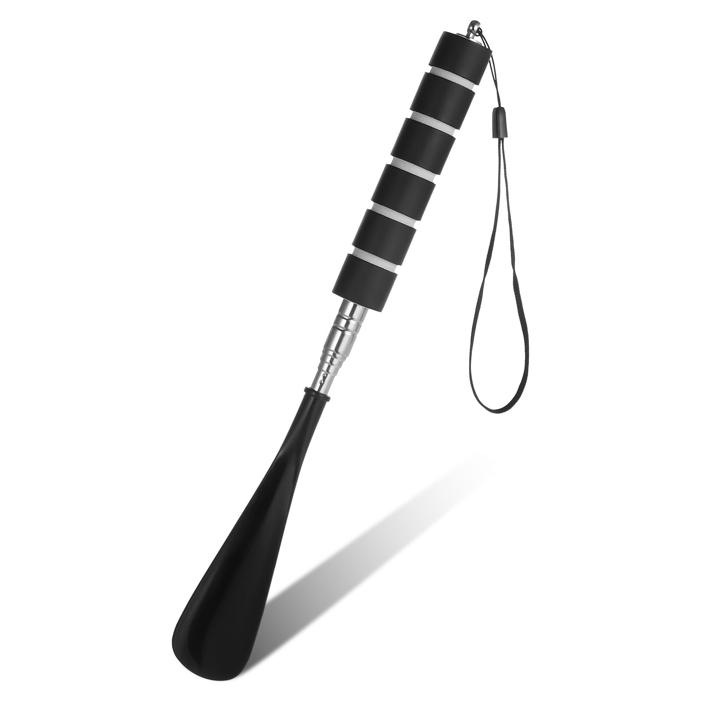 Wanmu Shoe Horn Long Handle Retractable Stainless Steel Shoehorn Adjustable Shoe Puller Telescopic Foldable Shoe Aids for Seniors Men Women