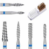 Wanmu 6 Pack Cuticle Drill Bits Set, Professional 3/32 Inch Nail Drill Bits for Acrylic Gel Cuticle Remover Nails Dry Manicure Pedicure