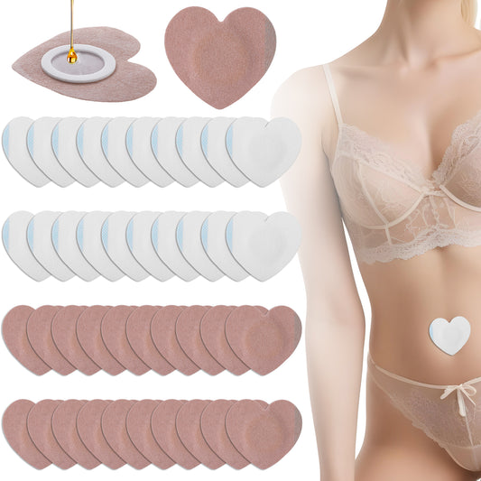 40pcs Castor Oil Pack Wrap for Belly Button Self-Adhesive Navel Bandage Disposable Castor Oil Patch Cover Belly Button Pad Sticker Portable Anti-Leakage &Highly Absorbent&No Wash Kit(oils Not Include)