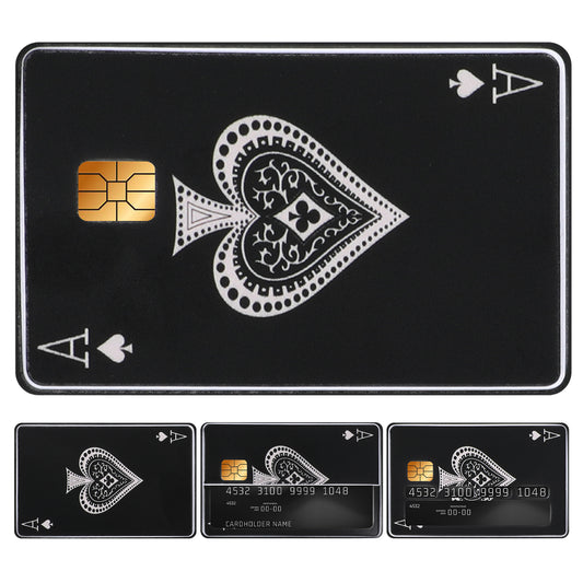 Wanmu 8Pcs Credit Card Skin, Playing Ace Sticker for Debit Card, Slim Personalizing Bank Card Cover, Removable, No Bubble, Waterproof Card Cover for Transportation