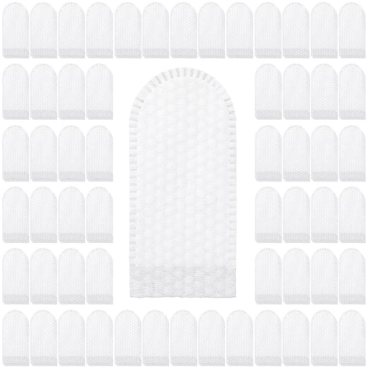 Dimeho 200 PCS Cotton Finger Cots, Finger Covers Protector for Finger Tips Finger Toe Sleeves Fingertips Protective Cover Thumb Protector Breathable for Work, Nails Cleaning, and Injured Fingers