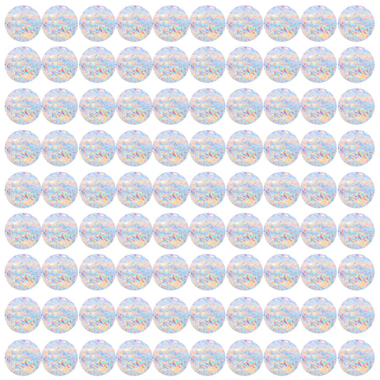 96 PCS Circle Window Decals Anti-Collision Rainbow Stickers Window Clings to Save Birds Vinyl Non-Adhesive Prismatic Suncatcher Stickers for Glass Surface No Glue Required