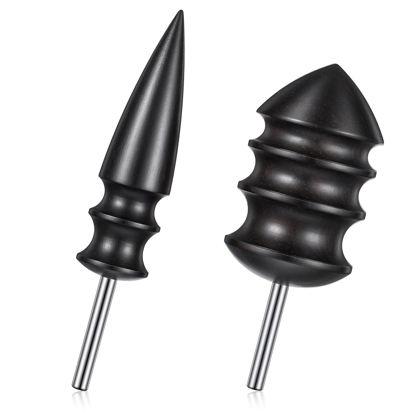 2 PCS Leather Burnisher Bits Leather Working Tools 2 Styles PU Burnishing Tips Wood Leathers Edge Burnisher Kit Polishing Head Accessories for Leathers Craft Hand Making