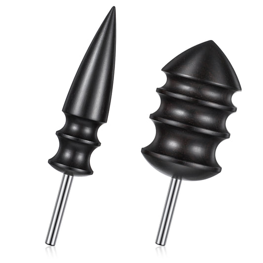 2 PCS Leather Burnisher Bits Leather Working Tools 2 Styles PU Burnishing Tips Wood Leathers Edge Burnisher Kit Polishing Head Accessories for Leathers Craft Hand Making