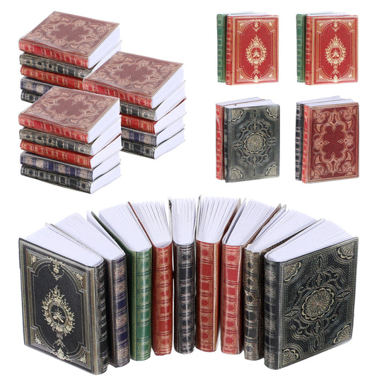 36Pcs Miniatures Dollhouse Books Assorted Colors Tiny Timeless Miniatures Books Mini Dollhouse Model Decoration Accessories Gifts Toy Play Entertainment Supplies for Boys and Girls Bedroom S