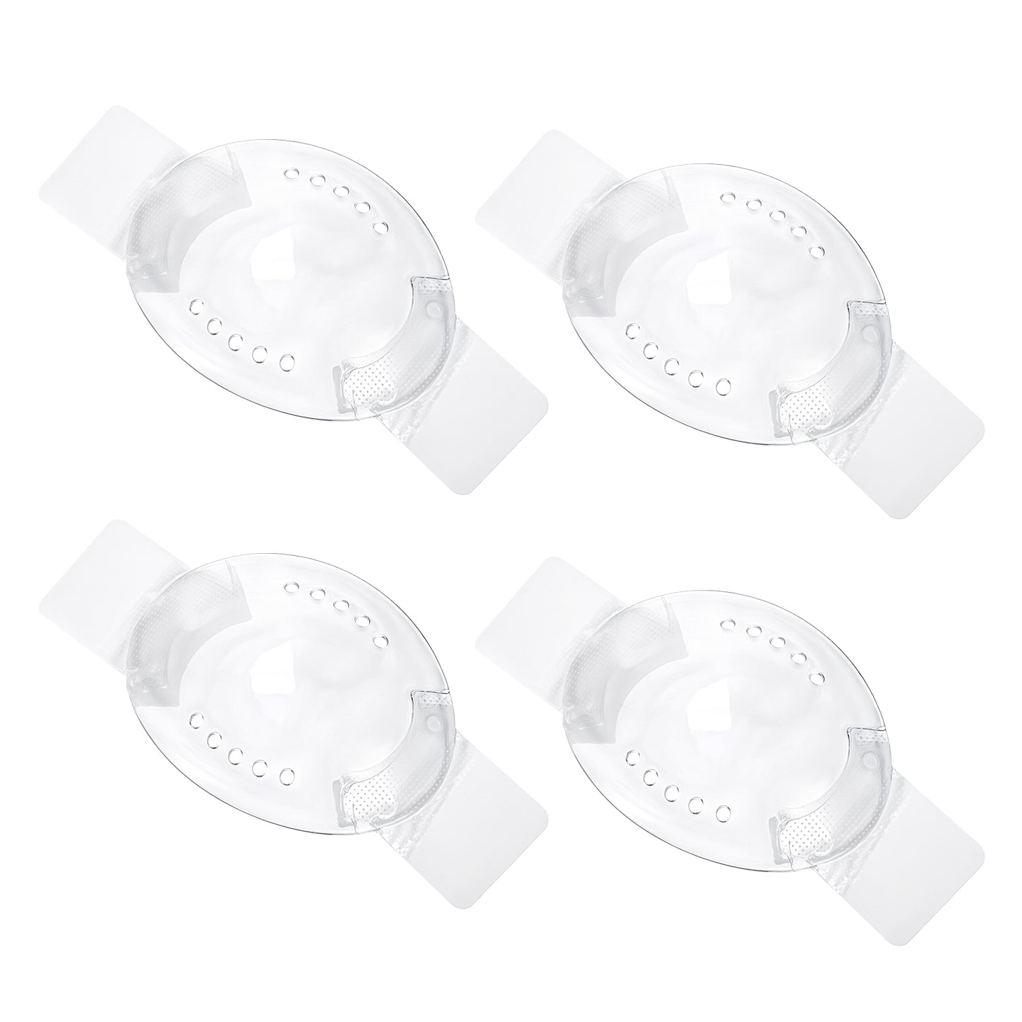 COMNICO 4pcs Eye Shield, Clear Adjustable Medical Eye Patch After Cataract Surgery Plastic Eye Patches Breathable Eye Shields for After Lasik with Small Hole