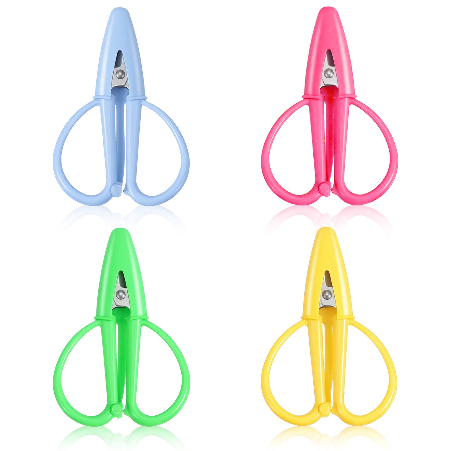 4 Pack Mini Scissors Tiny Scissors with Cover Small Sharp Scissor All Purpose Straight CuttingDetail Scissor Travel-Sized Portable Snips for Embroidery Sewing Knitting Yarn Crafting Cross Stitch