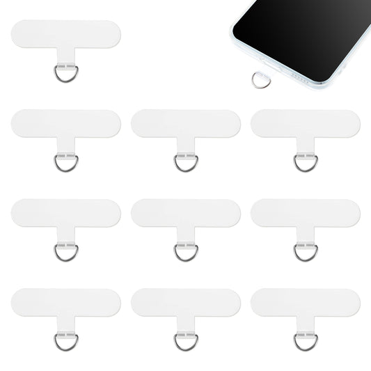 COMNICO Phone Tether Tab, 10Pcs Phone Lanyard Tab Universal Cell Phone Lanyard Patch Without Adhesive TPU Replacement Patches Compatible Phone Case Transparent Phone Strap Replacement Part