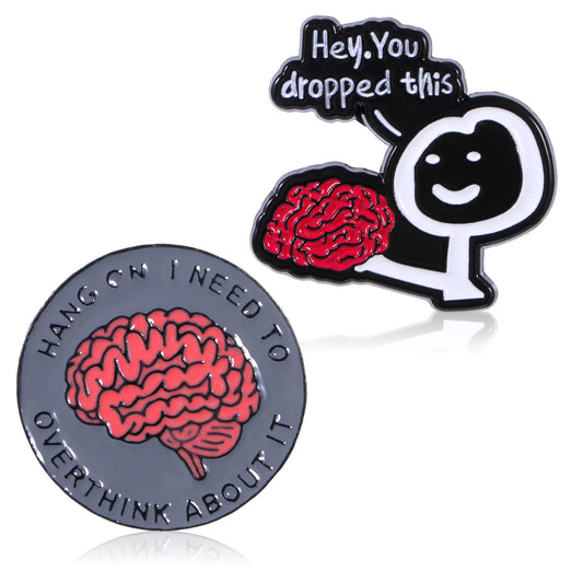 Dimeho 2 Pcs Enamel Pins, Funny Pins Enamel Hat Pins for Backpacks as My Social Funny Pins Lapel Pin, Backpack Pins, Brooches Pins for Lanyard Bags Hats Caps Clothes Jackets for Women and Men