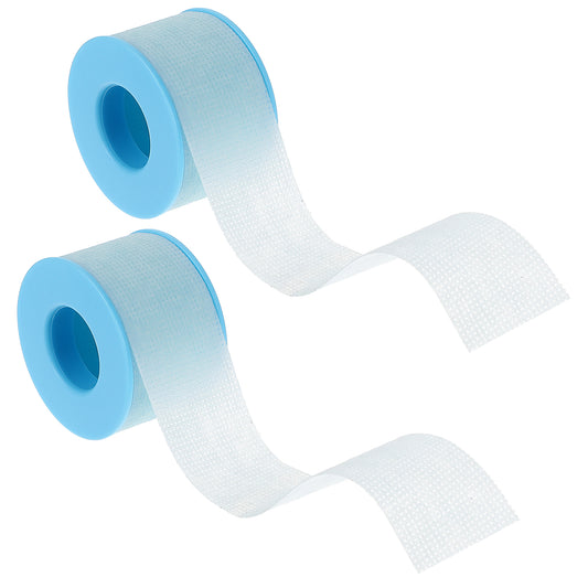 Dimeho 2 Pcs Lash Tape for Eyelash Extensions Silicone Micropore Eyelash Tape Breathable Lash Extension Tape Waterproof Adhesive Easily Tear Tapes for Eye Lashes Tools Supplies