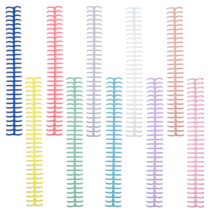 COMNICO Binding Spines, 10Pcs Plastic Binding Combs Binding Machine 30 Hole Click Binding Ring Spiral Book Binder Coils for Student Teacher Business Document File Making Office and School Use