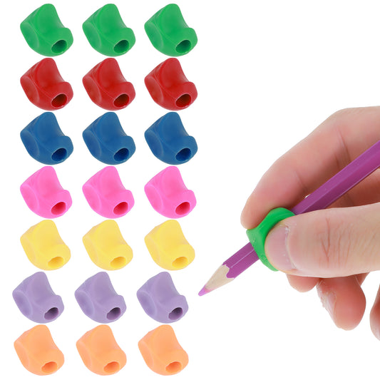 Dimeho 21 PCS Pen Grips for Handwriting Pen Grippers Writing Tool Pen Holder Finger Training Pen Writing Aid Tool for Preschooler Toddler Kindergarten Classroom Needs