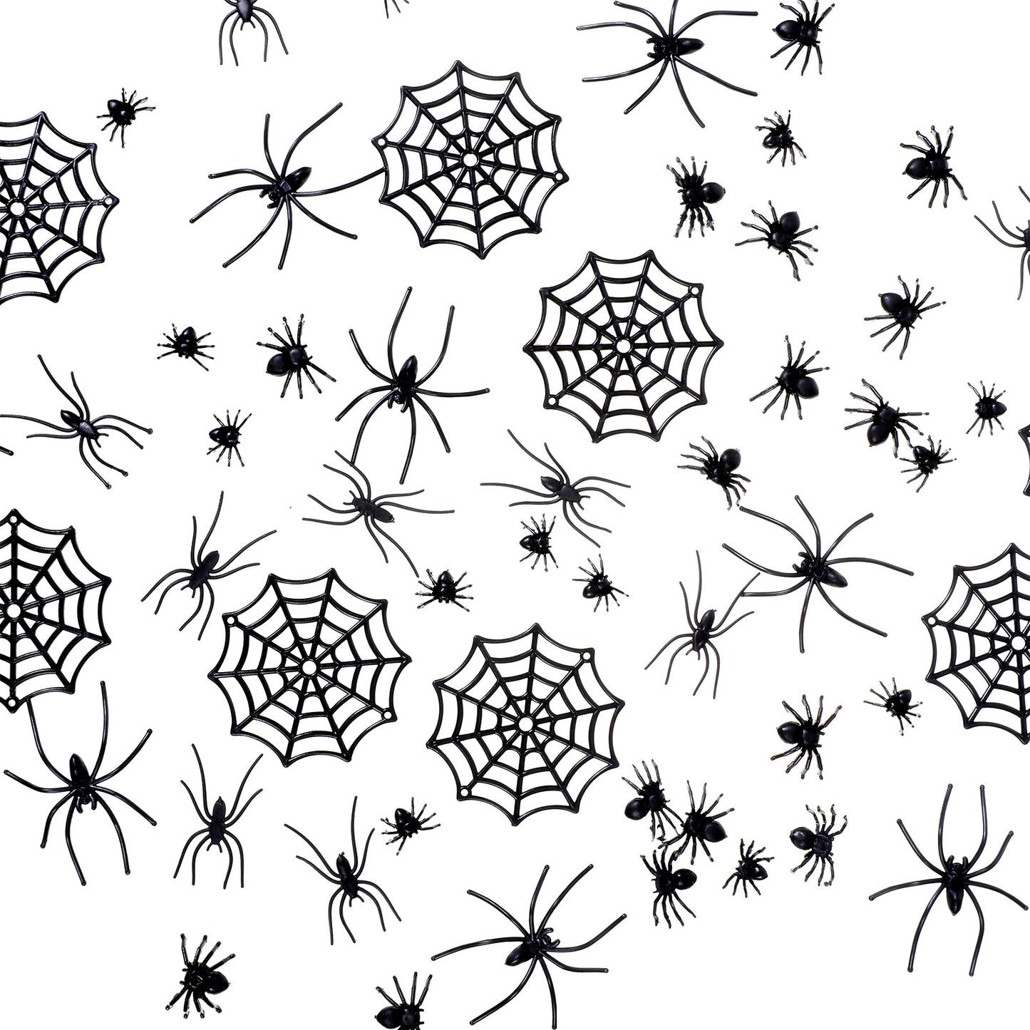 120 Pcs Realistic Plastic Spider Mini Fake Spider Halloween Insect Prank Props Funny Halloween Party Decorations Joke Prank Spiders for Halloween Embellishments Home Party Supplies
