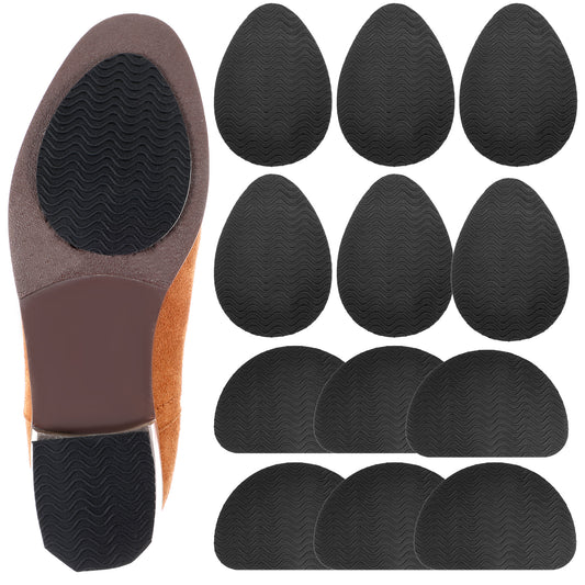 6 Pairs Non-Slip Shoe Pads for Bottom of Shoes Silicone Adhesive Shoe Sole Protectors High Heels Anti-Slip Shoe Grips Shoe Slip Pads Non-Skid Stickers for Man Woman