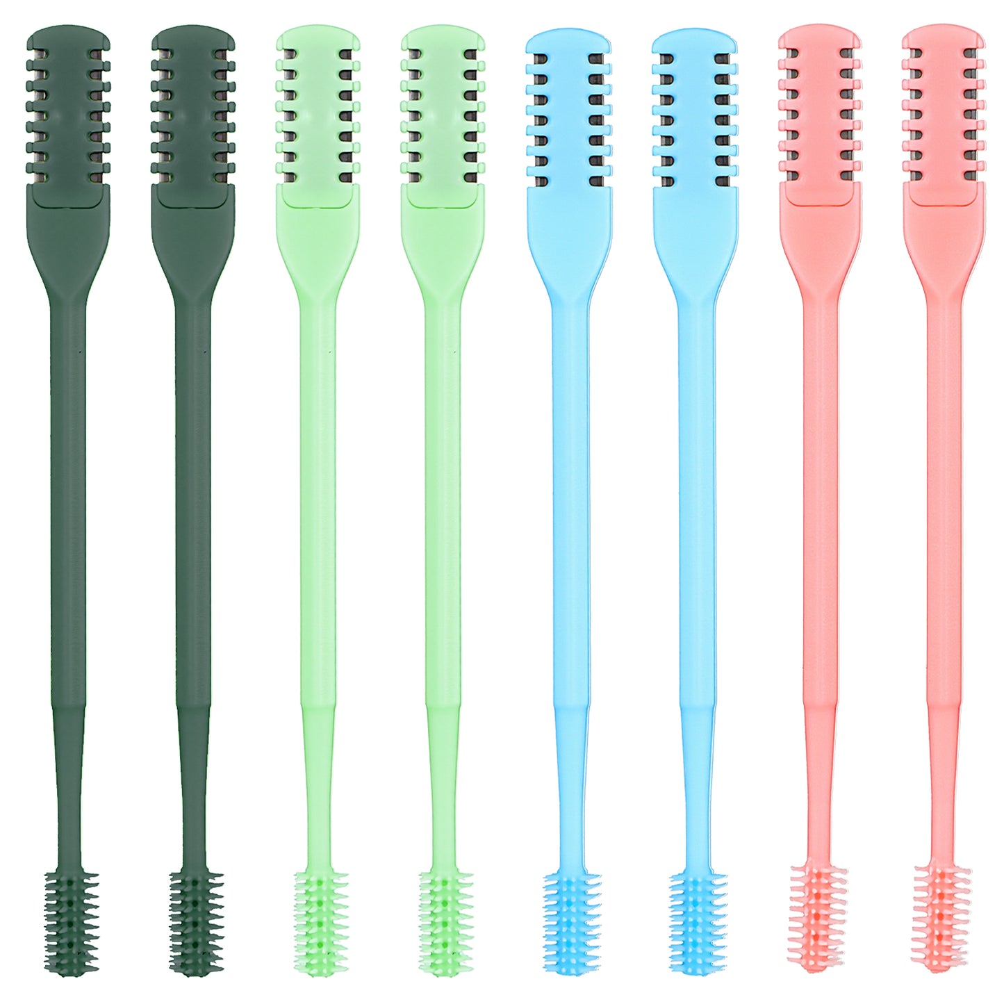 2-in-1 Nasal Hair Trimmer Double Sided Nose Knife Nose Hair Cutter 360° Rotating Manual Nasal Hairs Cutter Portable Nostril Hairs Remover Tool Sticks (8, Yellow, Black, Blue, Pink, Green)