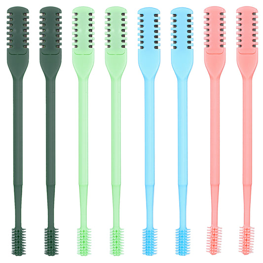 2-in-1 Nasal Hair Trimmer Double Sided Nose Knife Nose Hair Cutter 360° Rotating Manual Nasal Hairs Cutter Portable Nostril Hairs Remover Tool Sticks (8, Yellow, Black, Blue, Pink, Green)