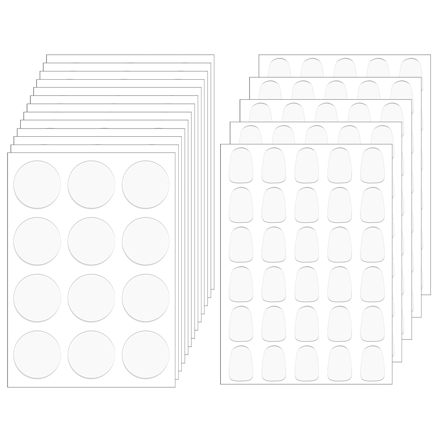 Wanmu 306Pcs Dots Double Dided, Heavy Duty Clear Tape Sticky Round & Square Acrylic, Removable No Trace Balloon sticky dotsY Dots Sticker for Craft DIY Art Office Supplier