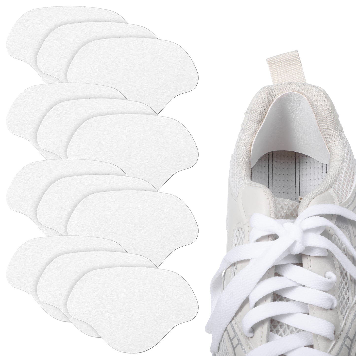 Gsbnjuy 6Pairs Shoe Heel Repair, Self-Adhesive Inside Shoe Heel Patches Pad Quick Fix for Heels Wear and Toe Damage on Inner Heels or Toe Holes for Sneaker Mesh Sports Tennis Work Hiking