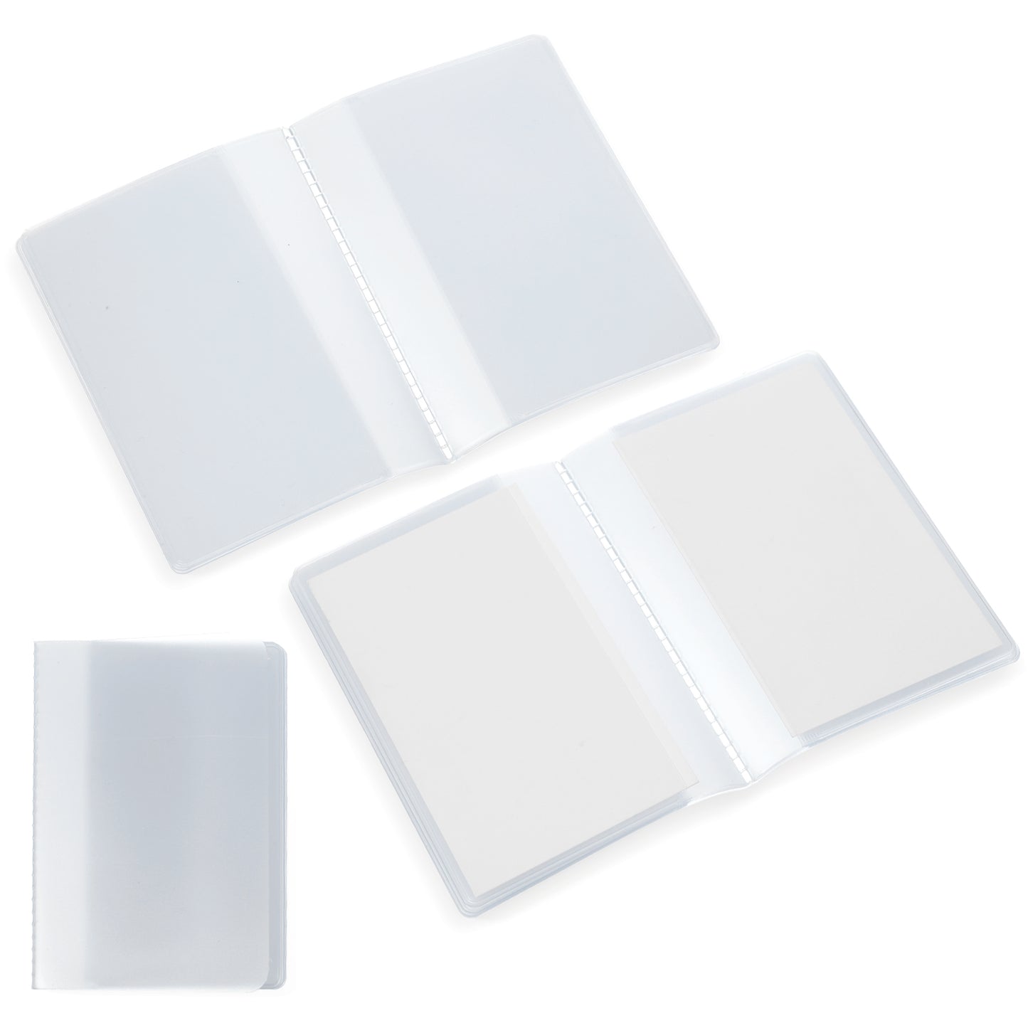 Qianyu 3 Pcs Plastic Wallet Insert Clear Credit Card Wallet Premium Quality Transparent Picture Photo Holder with 10 Page 20 Slots