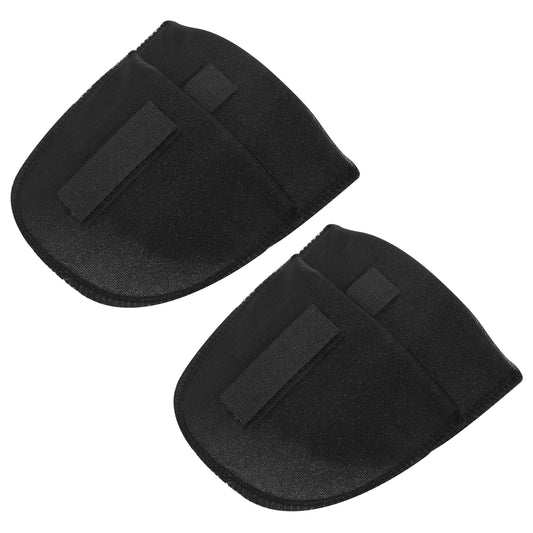 COMNICO 2 Pairs Covered Set-in Shoulder Pads 1cm Thickening Foam Pads Sloping High Low Shoulders Enhancer Breathable Clothing Sewing Supplies for Women Men Blazer Suit T-Shirt (Black)