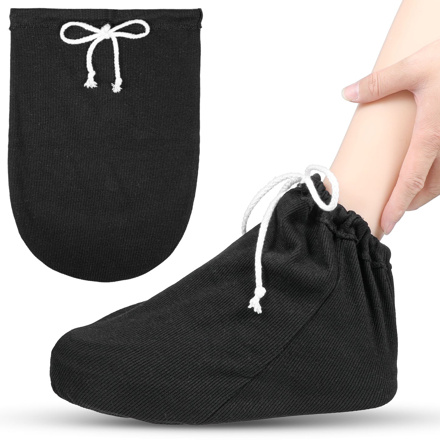 Sibba Cast Sock Cover for Foot 1 Pcs Toe Cover Socks Adjustable Cast Protector Washable Cast Sleeve Below the Knee Drawstring Plaster Protector for Men Women Foot Leg Ankle Proof