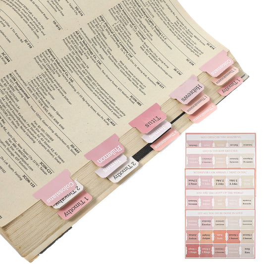 150 Pcs Laminated Bible Tabs Reposition Large Print Stickers Easy to Read Bible Index Labels Boho Theme Book Tab Neutral Bible Study Supplies for Women Men Navigation Old New Testament Christian Gift