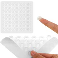 256 Pcs Cabinet Door Bumpers Clear Rubber Cupboard Stoppers Self Adhesive Furniture Sound Dampening Pads Transparent Non-Slip Friction Mat for Drawers Picture Frames Cupboard Tops