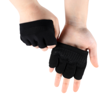 2pcs Weight Lifting Gym Workout Gloves Partial Glove for Calluses Spots Short Micro Glove Grip Pad with Full Palm Protection&Extra Silicone Grip Lightweight Breathable Fitness Glove for Exercise Train