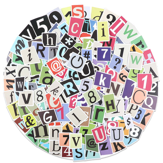 200pcs Alphabet Stickers Waterproof Vinyl Decals Self Adhesive Colorful Letter Stickers Number Sticker DIY Craft Art Making Decalfor Scrapbook Notebook Classroom Decor Door Mailbox Water Bottle Laptop
