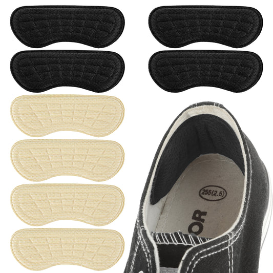COMNICO Heel Cushion Pads for Shoes Too Big, 4 Pairs Heel Grips Liner Cushions Inserts for Loose Shoes Heel Grips Protectors for Blisters Pain Filler Make Shoes Fit Tighter Rubbing Prevent Slip