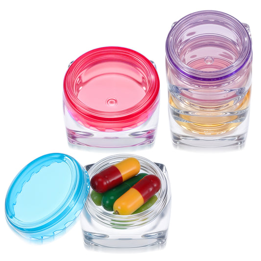 Small Pill Organizer Box 5 Pcs Travel Pill Case Portable Daily Mini Pill Container for Purse Medicine Storage Container Vitamin Holder Pill Organizer Dispenser to Hold Medicine Cod Liver Oil