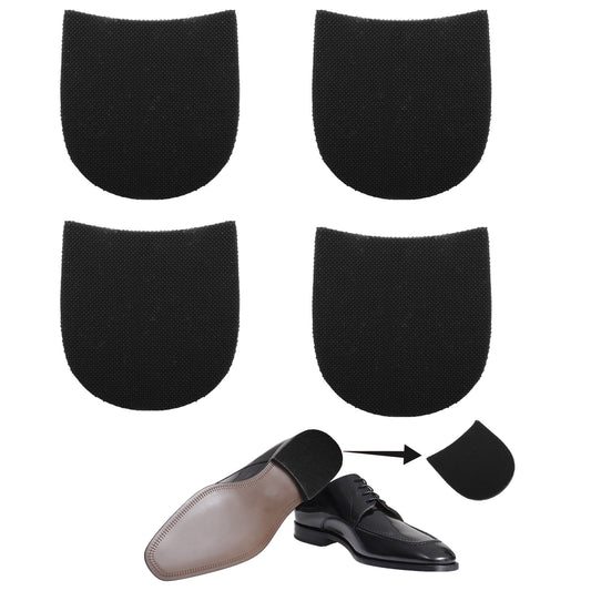 COMNICO Shoe Sole Protectors, 2 Pairs Shoe Repair Replacement Kit Self Adhesive Shoe Heel Pads Non-Slip Sole Protectors Heel Shoe Grip Grips Sticker for Shoe(Black)