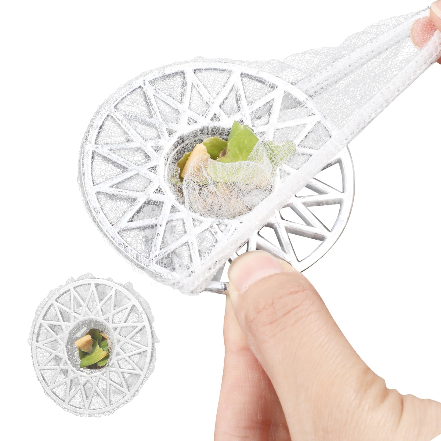 YBEATY 200 PCS Kitchen Disposable Strainer Sink Net Mesh Filter Bag Fits Sink Drain Strainer Scalability Elastic Anti-Clogging Bag for Collecting Kitchen Food Waste Leftover Garbag