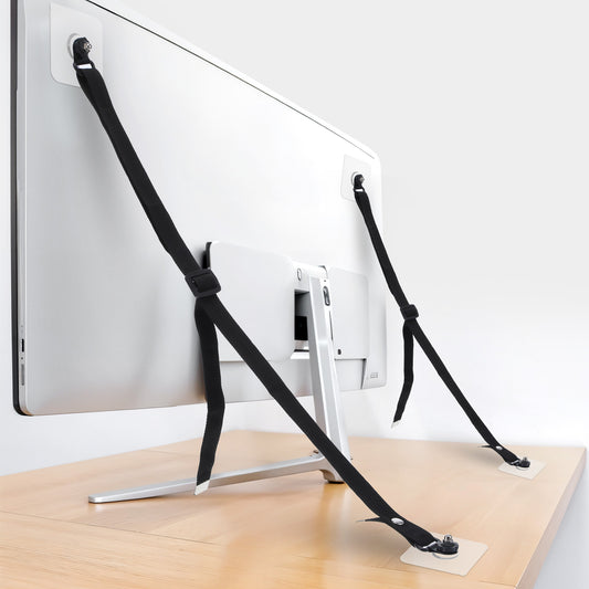 2 Pcs Adjustable TV Safety Straps, No-Drill Adhesive Anti-Tip Furniture Anchors for Kids Proofing Flat Screens Fix to Wall Cabinet Stand Desk Earthquake Straps Furniture Anchors Anti Tip Kit