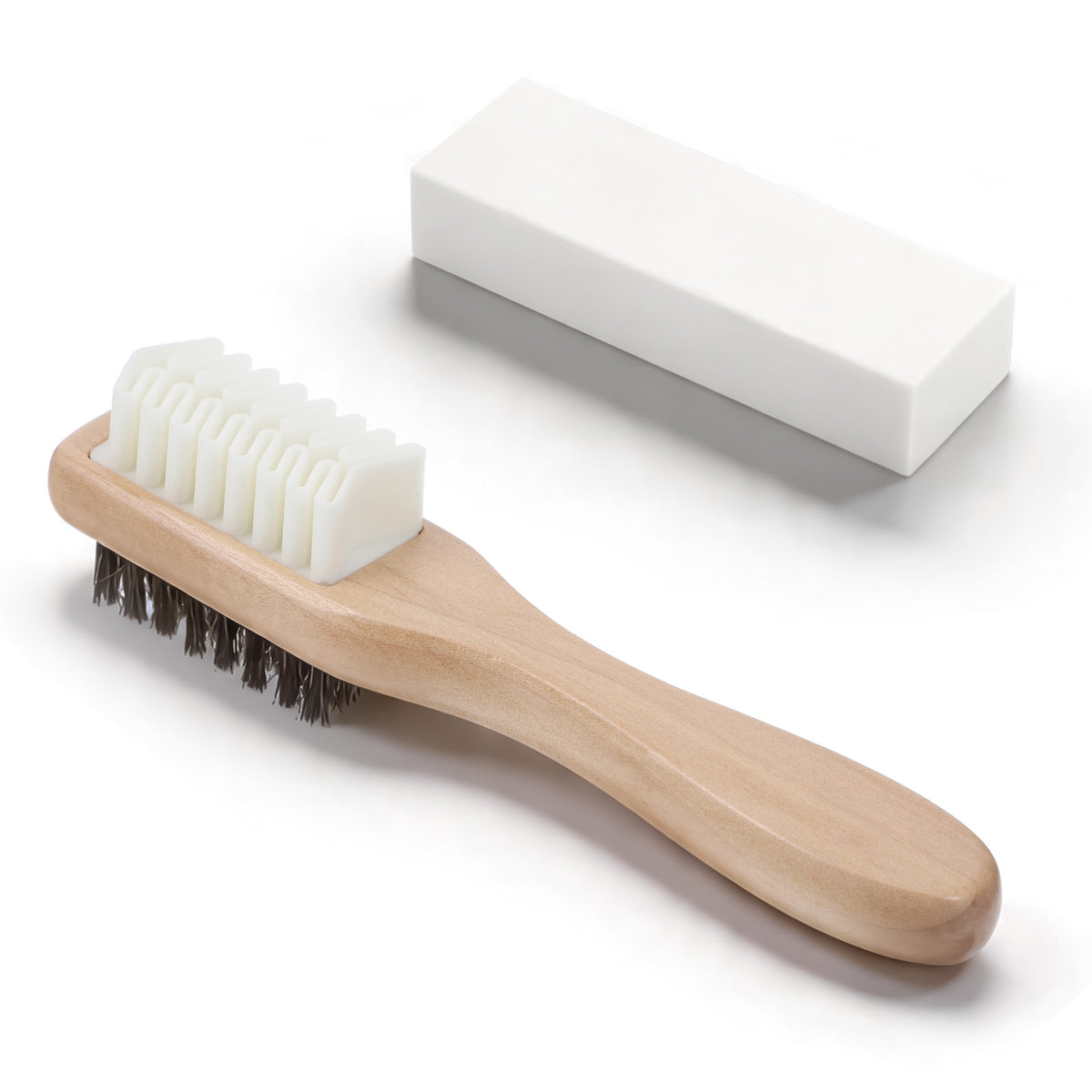 Hadnves Suede Brush and Eraser Shoe Cleaner Kit Set with Brass Bristle