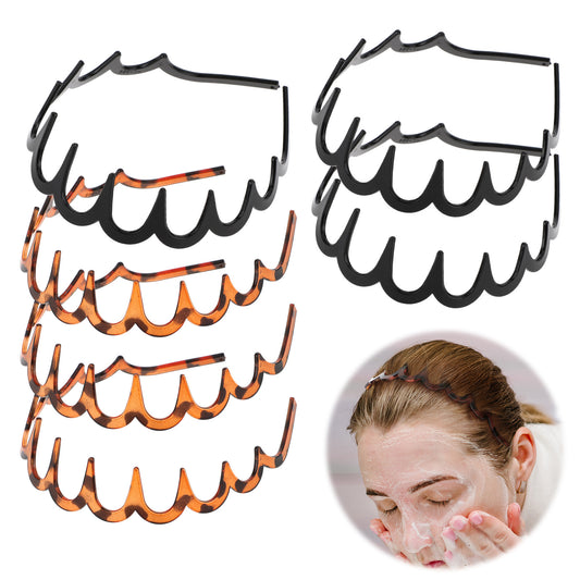 Zig Zag Headbands, 6 Pieces Shark Tooth Hair Comb Hairband, Wavy Shape Plastic Hair Bands, Hair Hoop Accessory for Women Lady Girl