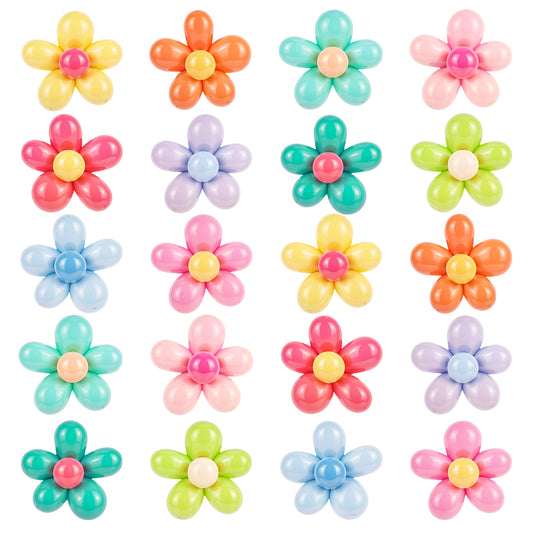 20Pcs Fridge Magnets for Locker Cute Refrigerator Magnets Colorful Strong Decorative Magnets Reusable Fun 3D Flower Magnets for Whiteboard Kitchen Office Car Carnival Decoration