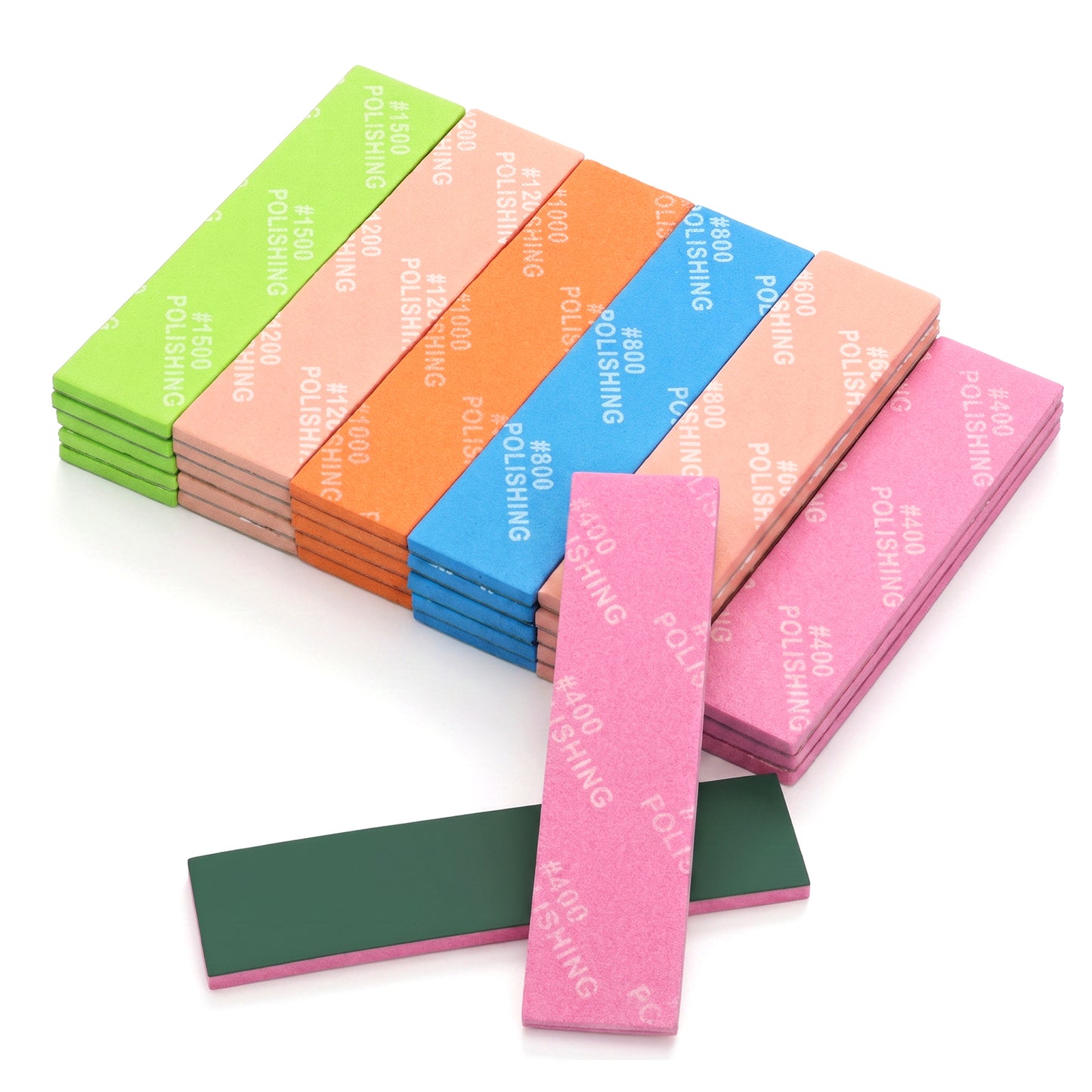 YUXIANLB 30pcs Sanding Sponge Set for Model, Pads Soft Waterproof Wet Dry Hobby Tool Reuse 400 to 1500 Grit Sandpaper Sanding Block Assortment for Model Gundam Building