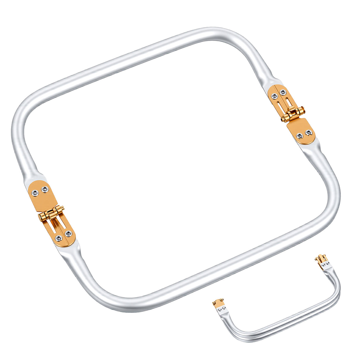 ElevateTech Metal Purse Frame, 2 Pcs Rectangle Lock Frame