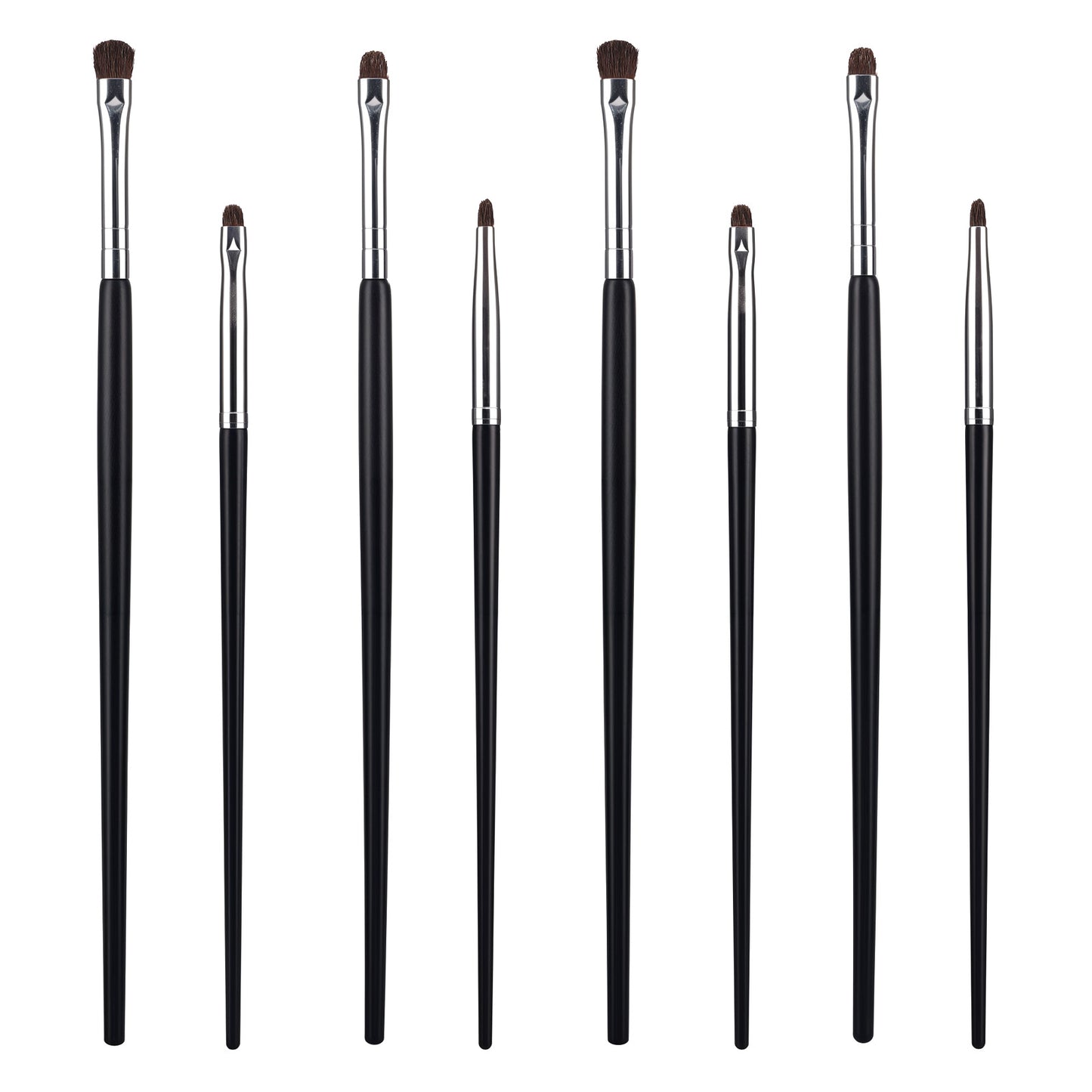 16Pcs Mini Smudge Brush for Eyeliner Eye Makeup Brush Set Eyeshadow Brushes Eyeliner Brushes for Powder Gel Cream Liquid Concealer-Brush Eye liner Blending Highlighting-brush Soft Natural Pony Hair