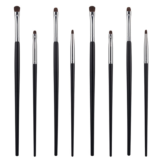 16Pcs Mini Smudge Brush for Eyeliner Eye Makeup Brush Set Eyeshadow Brushes Eyeliner Brushes for Powder Gel Cream Liquid Concealer-Brush Eye liner Blending Highlighting-brush Soft Natural Pony Hair