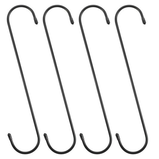 Dimeho 8 inch Large S Hooks Heavy Duty Long S Hooks for Hanging Plant Large Tree Branch Extension Hook Applies 4 Pack