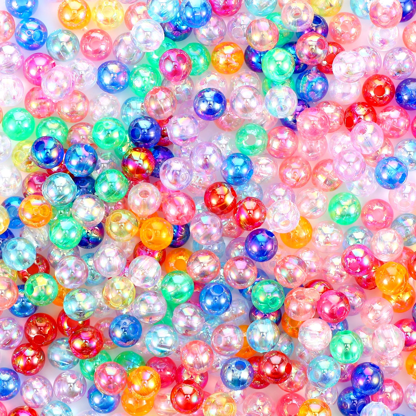 Gjinxi 500 Pcs Glitter Pony Beads, Christmas Beads for Crafting, Multicolor Bracelet Bead Hair Braids for Jewellery Making, DIY Projects, Hair Braids, Crafting, Necklaces