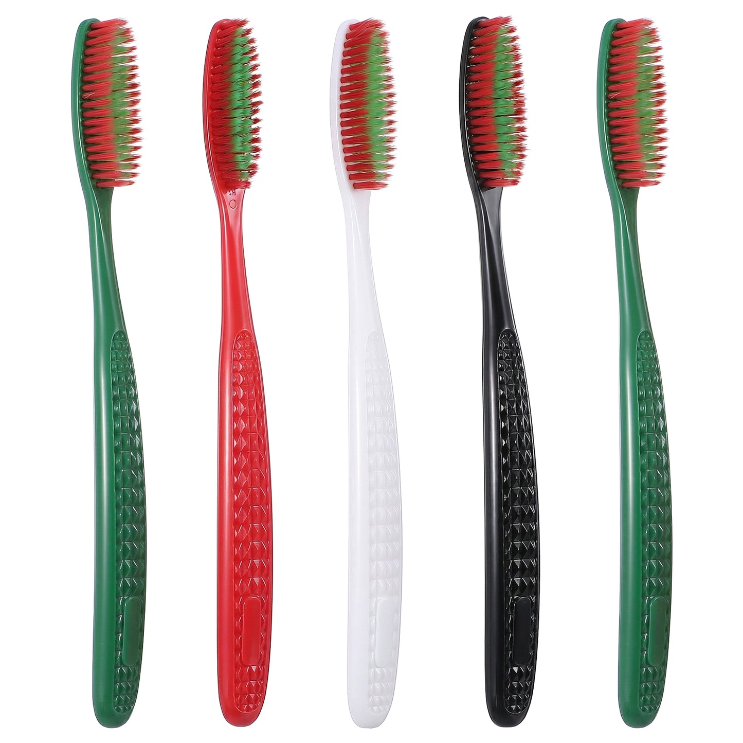 QFGasre 5 Pack Huge Head Toothbrush Large Long Heads Toothbrush Big Manual Teethbrush Hard & Firm Bristles Oral Care Adult Teethbrush Multiple Colors